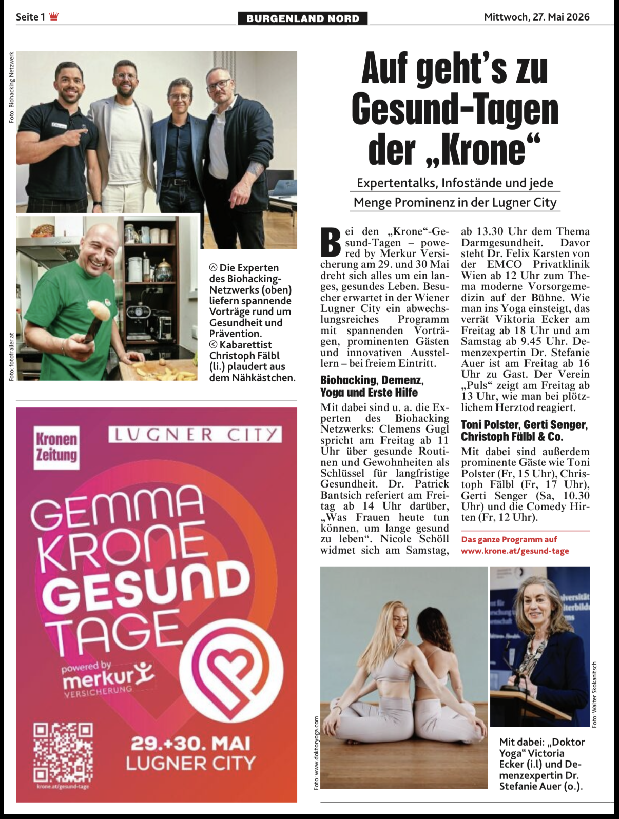 Kronen Zeitung – Gesund-Tage Lugner City