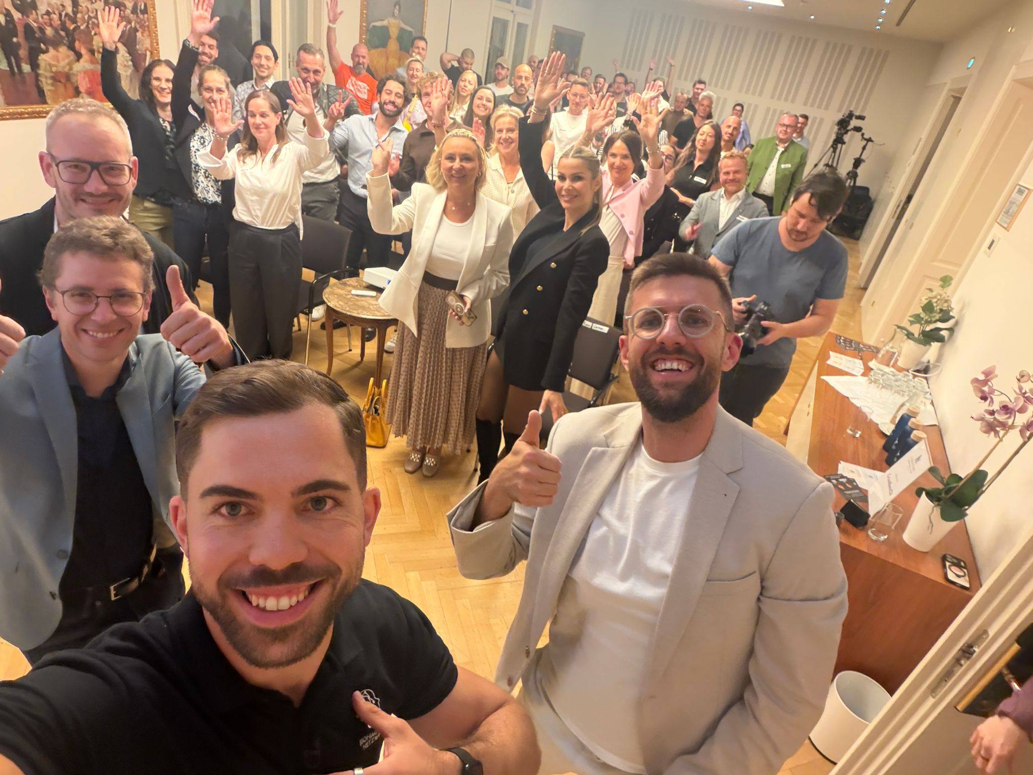 Clemens Gugl und Richard Staudner mit allen Teilnehmern – Deep Dive Herzgesundheit, Grand Hotel Wien